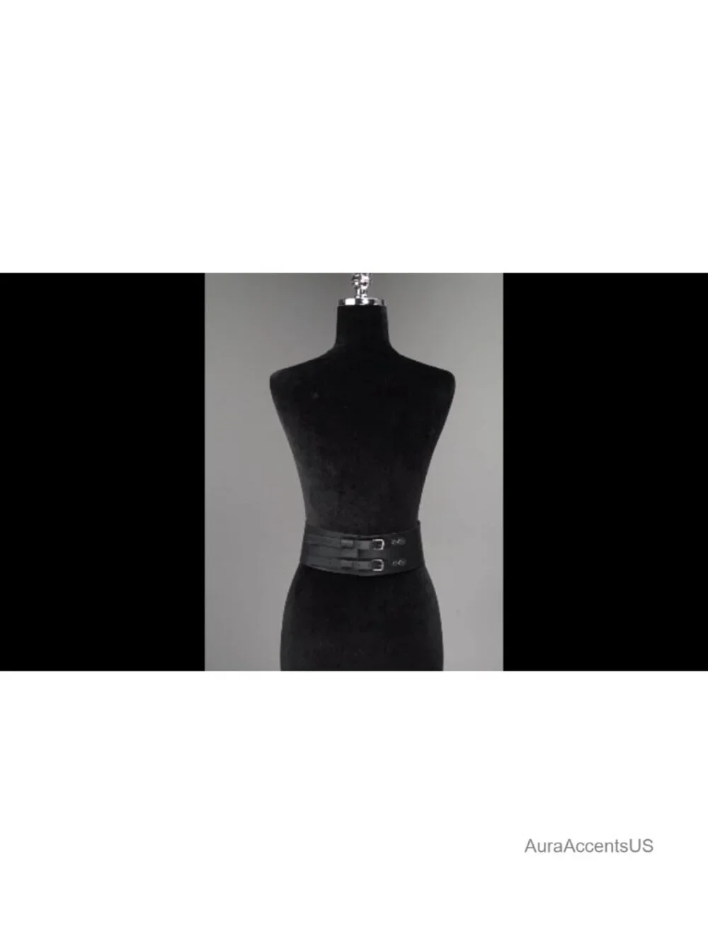 Wide Corset Waist Belt - Adjustable Faux Leather Waist Cincher with Alloy Buckle